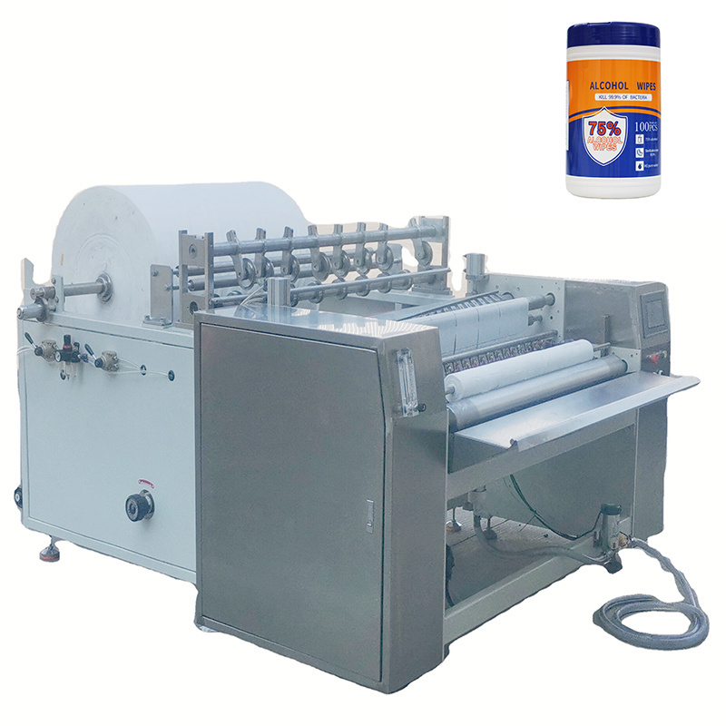 Automatic Canister Wet Wipes Cutting Rewinding Machine  Perforating Machine