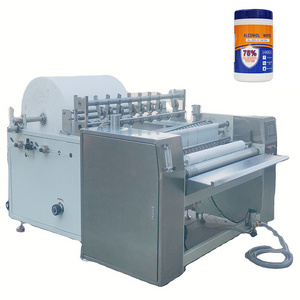 Automatic Canister Wet Wipes Cutting Rewinding Machine  Perforating Machine