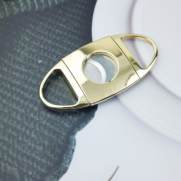 Logo High Quality V-Cut manufacturer Cigar Accessories Sharpe Blade Luxury Set Custom Cigar Cutter Stainless Steel Cigar Cutter