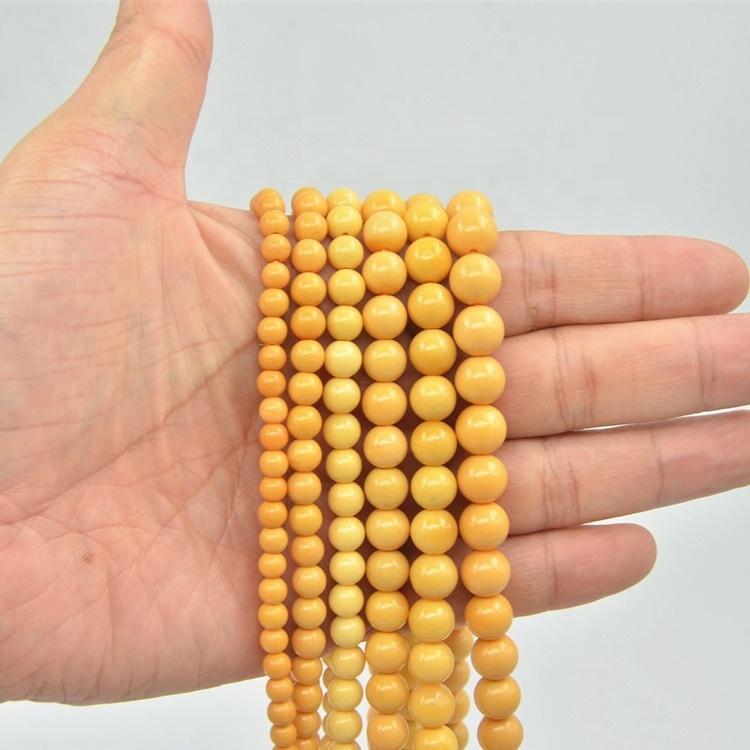 AIta Natural Stone 8mm Jade Spiritual Burma Yellow Jadeite 108 Mala Round Prayer Beads Religious Bracelet Necklaces