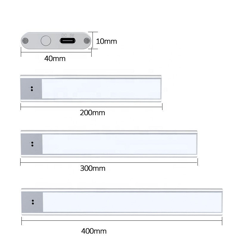 20cm LED Linear light Under Cabinet Hand Wave Activated Sensor Touchless 1.5W Closet Lights LED Kitchen Light