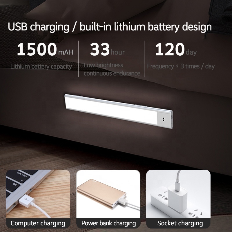 20cm LED Linear light Under Cabinet Hand Wave Activated Sensor Touchless 1.5W Closet Lights LED Kitchen Light