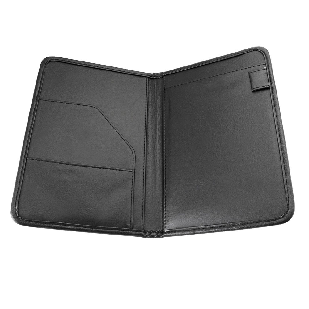 Factory wholesale Black PU Leather Note Pad Conference Folder and A4 zipper Portfolio