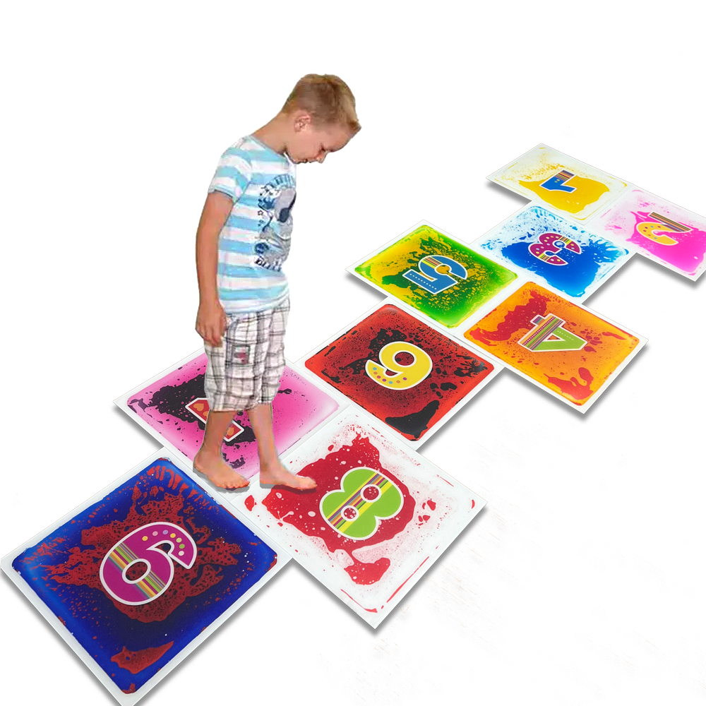 juguetes para ni os Educational Toys Factory Supply Kid Toys 12''x12'' Preschool Liquid Floor Tile Sensory Mat Children's Toys