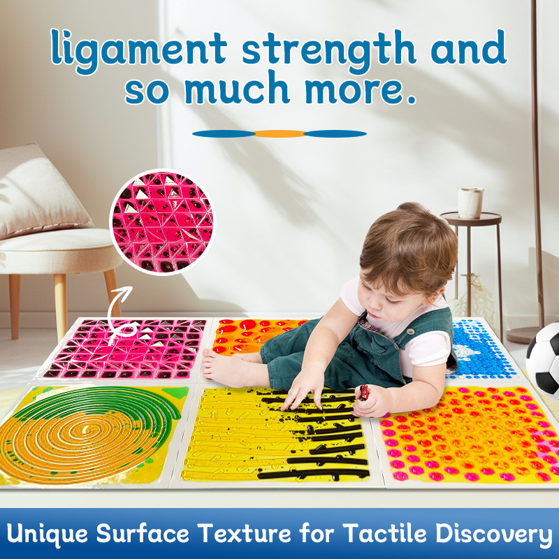 Early Learning  Educational Toys Interactive Activity Lava Gel Play Mat Sensitive Textured Tactile Massage Liquid Sensory Floor