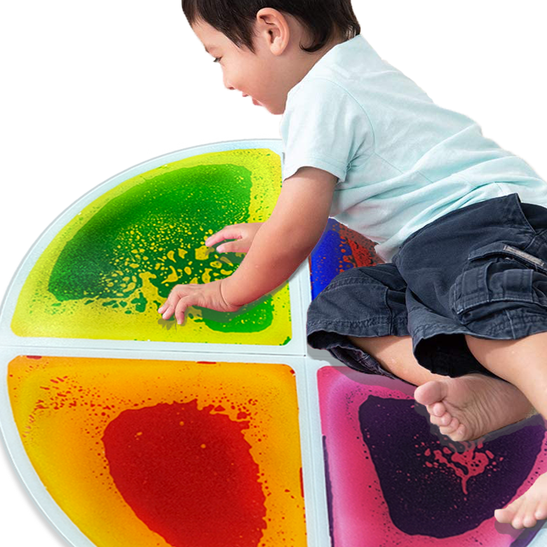 Toys Kids Children Unisex Interior Decoration Baby Play Mat Lava Floor Liquid Filled Mat Plastic Floor Color Changing Tiles