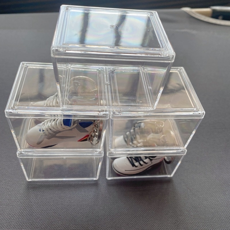 Spot Wholesale Mini Shoe Model Shoebox Display Box Acrylic Transparent Blind Box Car Decoration Hand Office Acrylic Sneaker Box