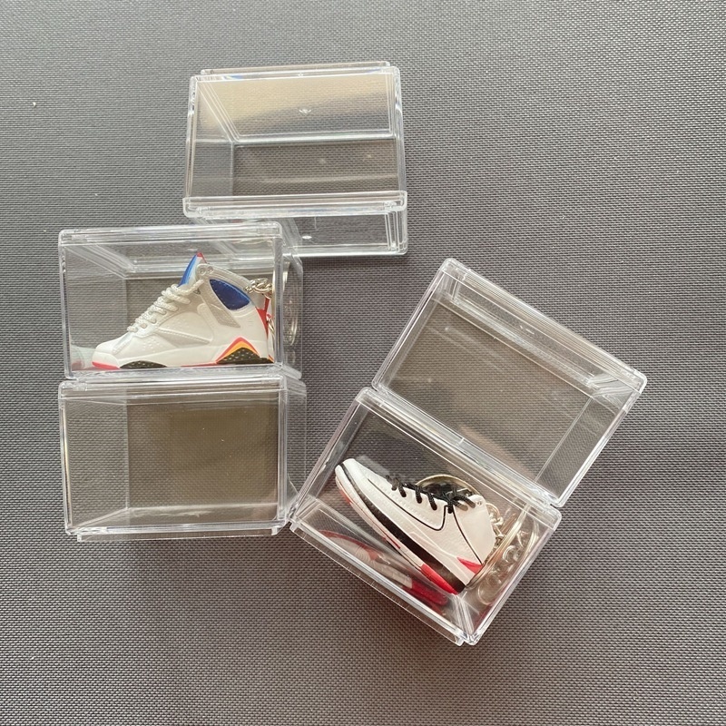 Spot Wholesale Mini Shoe Model Shoebox Display Box Acrylic Transparent Blind Box Car Decoration Hand Office Acrylic Sneaker Box