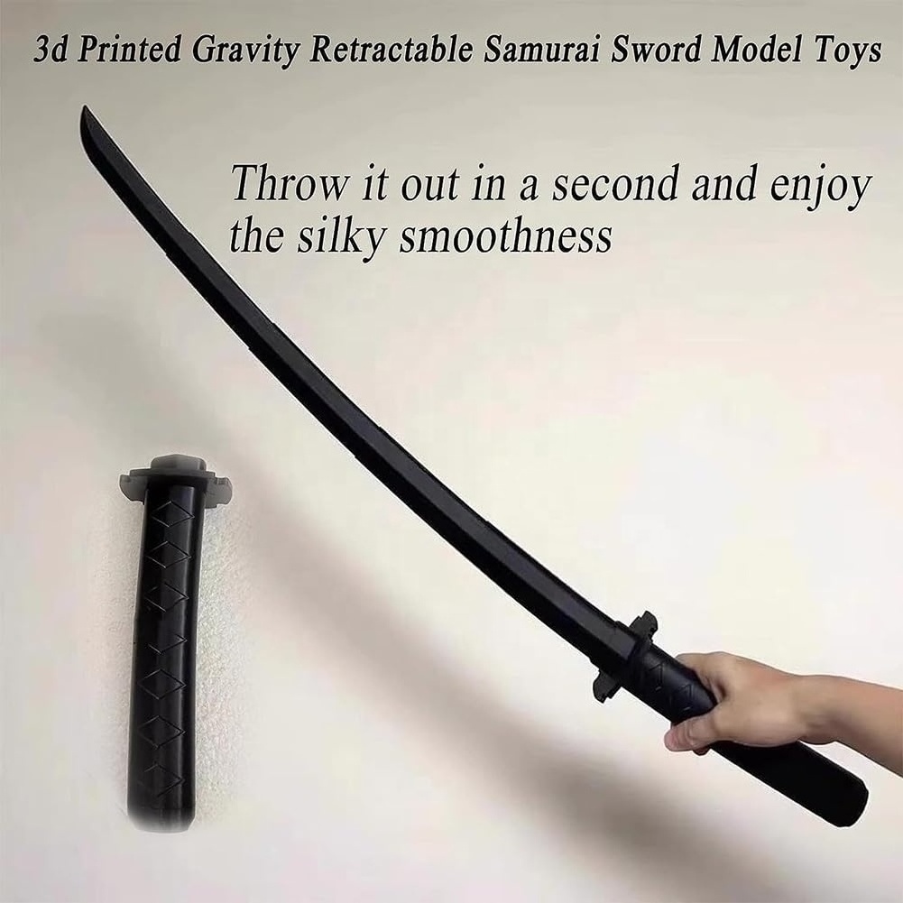 New Arrival 3d Printing Printed Fidget Plastic Katana Samurai Retractable Toy Retractable Sword For Sale