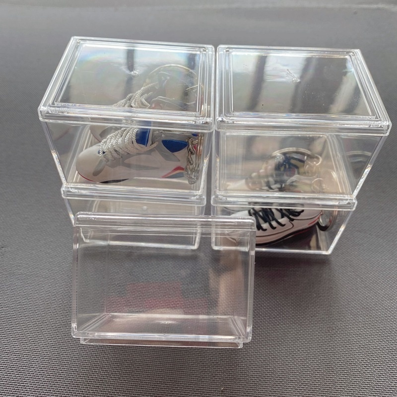 Spot Wholesale Mini Shoe Model Shoebox Display Box Acrylic Transparent Blind Box Car Decoration Hand Office Acrylic Sneaker Box