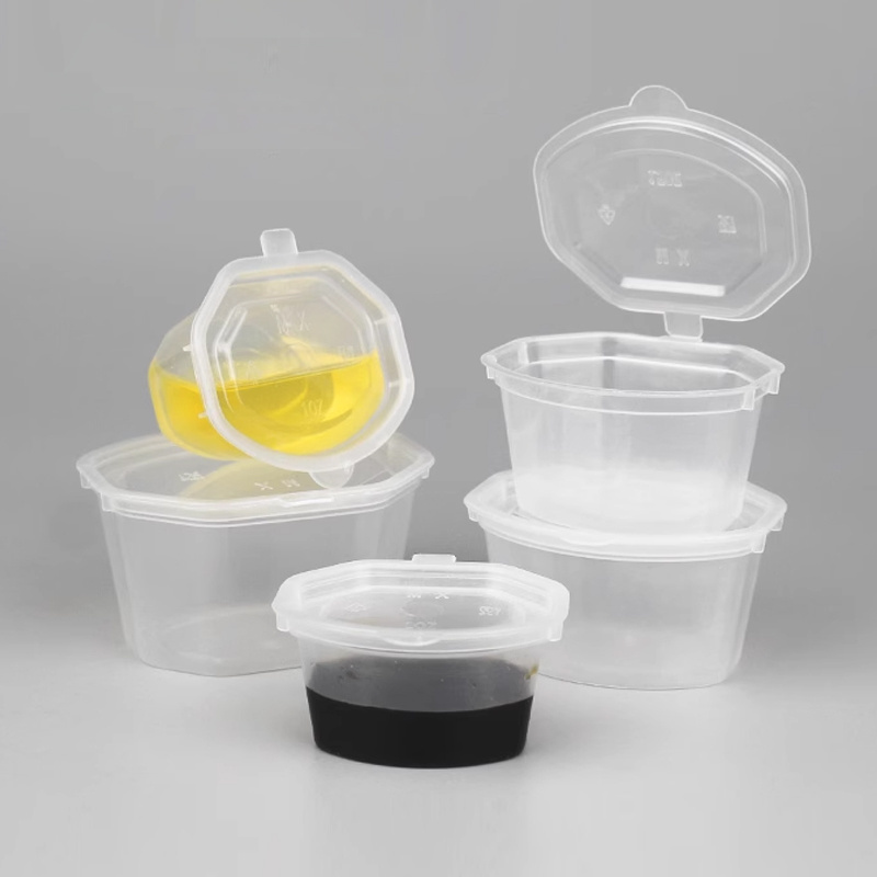 Oem Supplier Disposable Plastic Pp Sauce Cup Transparent Sauce Container Hot Sale Dipping Sauce Cups