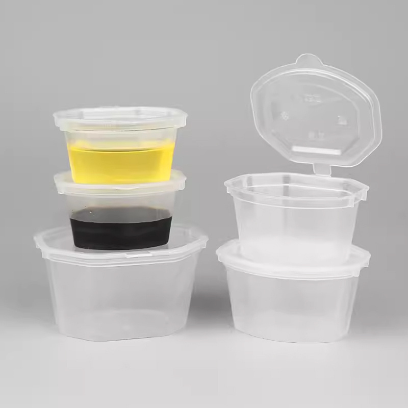 Oem Supplier Disposable Plastic Pp Sauce Cup Transparent Sauce Container Hot Sale Dipping Sauce Cups