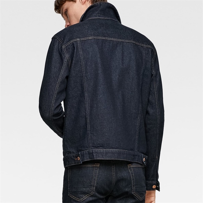 Autumn fashion selvedge jean mens black denim jacket in bulk