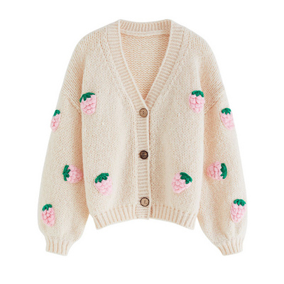AiNear custom logo designer handmade strawberry chunky knit 