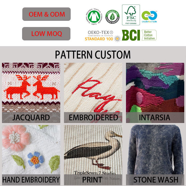 AiNear wholesale custom logo design oem & odm country western cowboy style turtleneck aztec men's wool knitted cardigan sweater