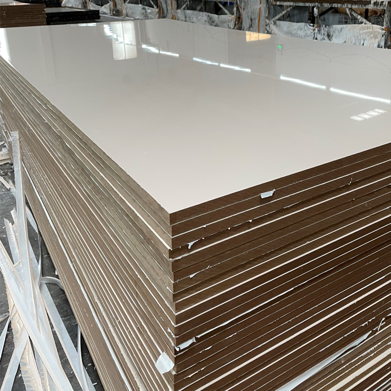 High gloss Fibreboards Wood Sheets PET UV Mdf 4X8 12mm 15mm 18mm UV MDF for furniture