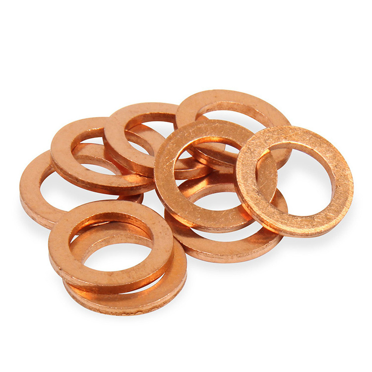 Factory Stock Copper Flat Gasket Sealing Flat Washers Car Copper Washer