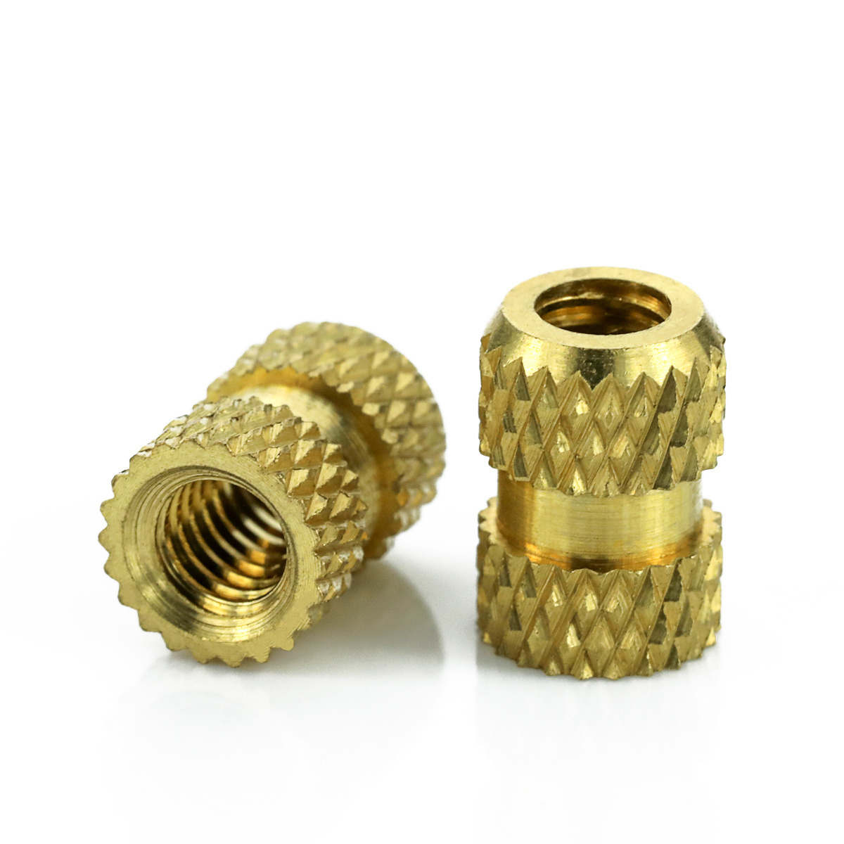 M3 M4 M5 M6 Copper Furniture Wood Embedded Nuts Custom Knurled Threaded Brass Insert Nuts for 3D Printing Injection Molding