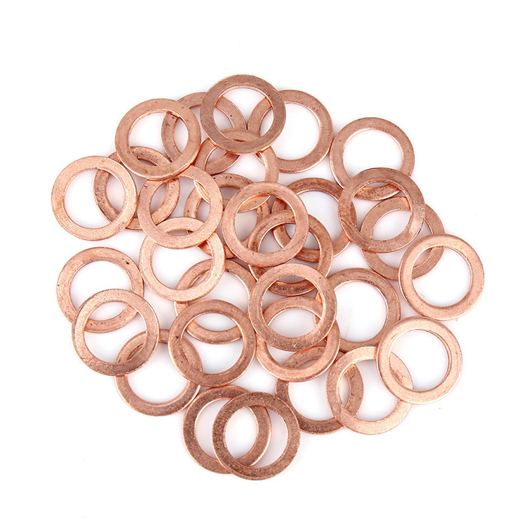 Factory Stock Copper Flat Gasket Sealing Flat Washers Car Copper Washer