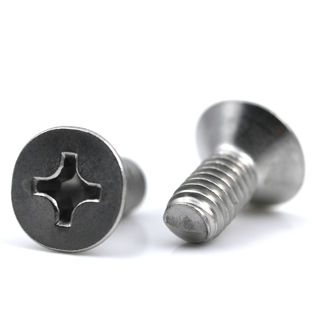 machine screw manufacturer suppliers Cross Recessed Countersunk Head Screw, Phillips 120 Degree Flat Head Machine Screws