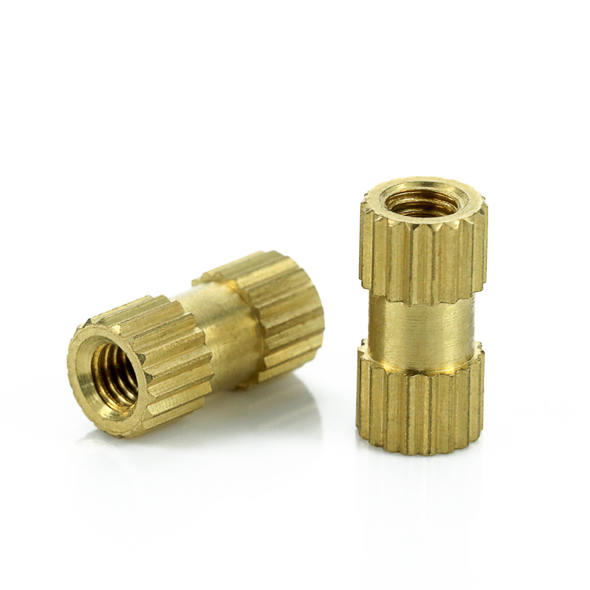 M3 M4 M5 M6 Copper Furniture Wood Embedded Nuts Custom Knurled Threaded Brass Insert Nuts for 3D Printing Injection Molding