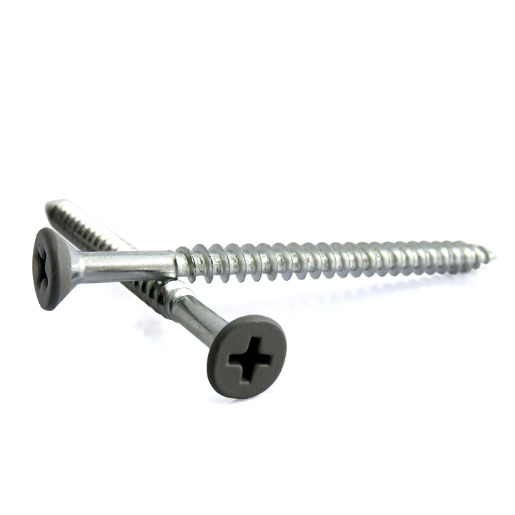 Factory Price White Galvanized Phillips Self Tapping  Flat Head Wood screw