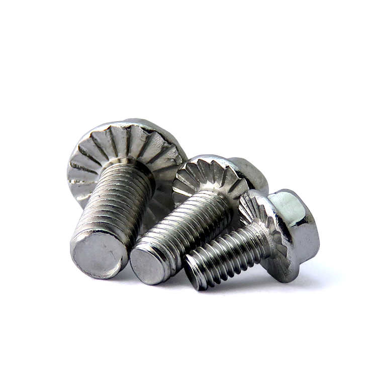 Custom Non standard M4 M5 M6 Stainless Steel Hex Head Flange Screw