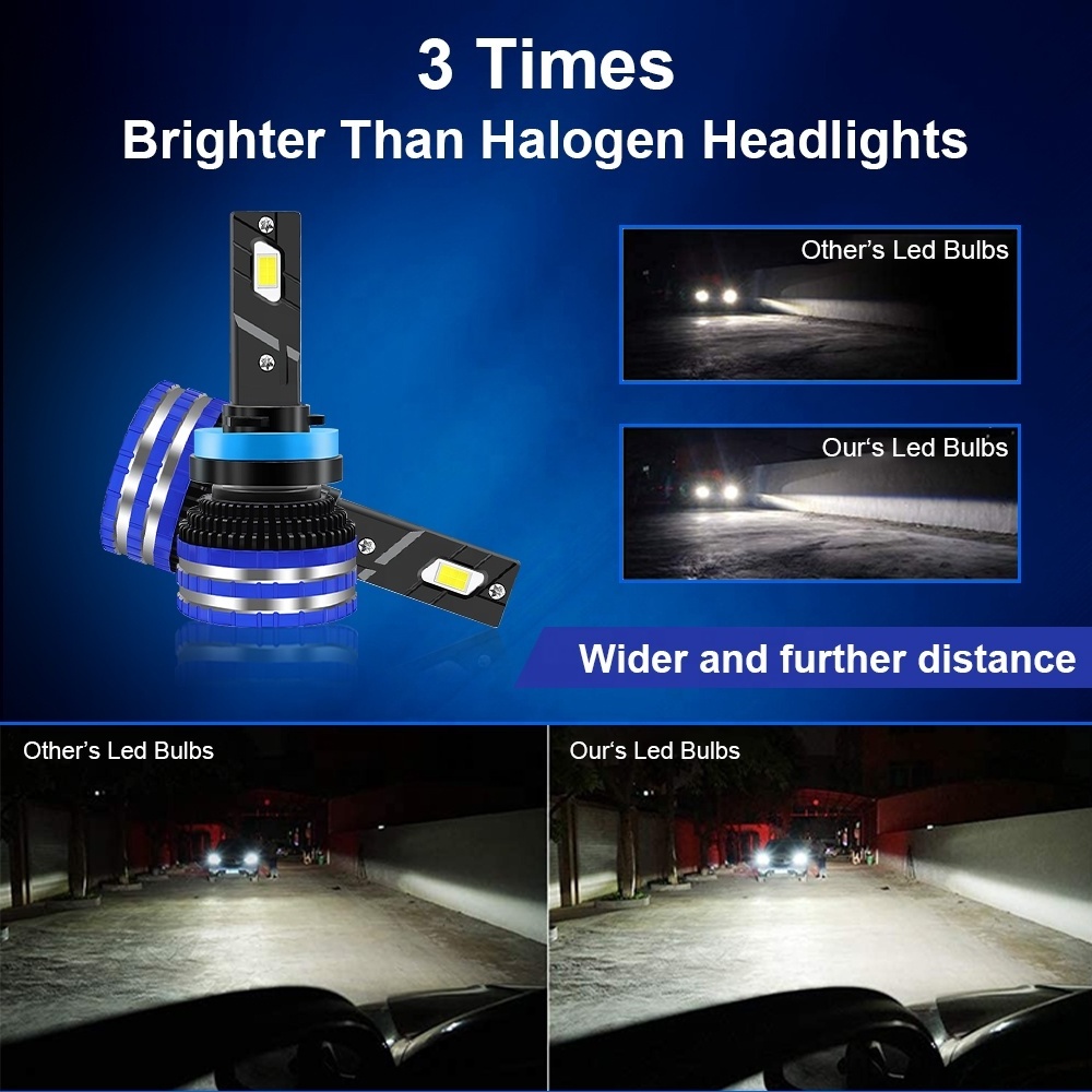 COB LED Headlight 75W 15000LM Car H11 LED Headlights Bulb Head Lamp Fog Light V88 h11 Led Bulb