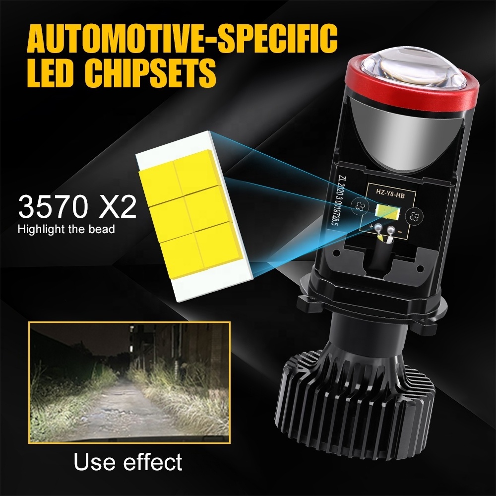 Sunshiny Y8 H4 360 Led Light Canbus Ampoule 6000k 40w Halogen Replacement Mini Auto Car Lamp H4 Led Headlight Bulb For Car