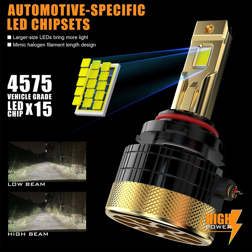 Sunshiny Hot Sale 16000lm 200w 9005 LED Headlights 9005 LED Headlight Bulb For Universal Cars Vans