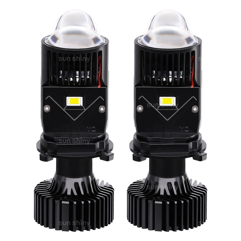 Sunshiny Y3 Pro H4 Mini Bi-led Projector lens luces led Headlights 12/24V High/Low Beam 9006 9007 H4 H7 H11 LED Headlight bulbs