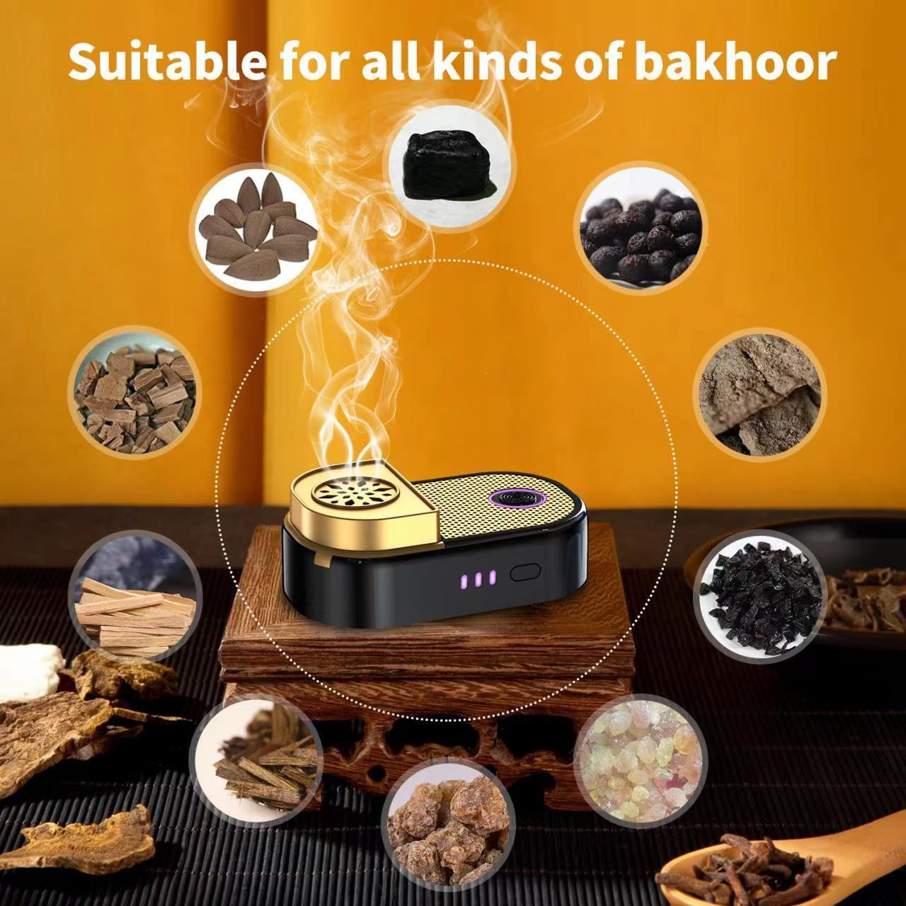 Bukhour Saudi Arabia Mini Burner Censer Handheld Bukhoor Burner Hair Oud Electric Incense Burner