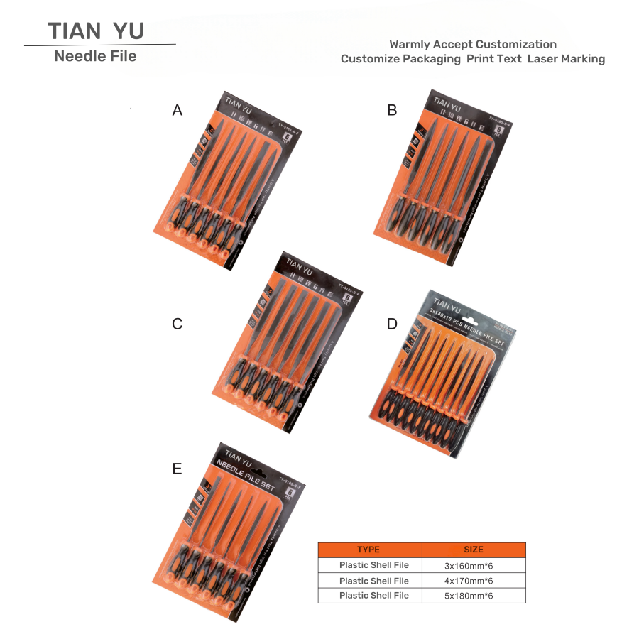 File Rasp Needle Files Set3*140mm 4*160mm 5*180mm Carving Metal Glass Stone wood Polishing Carbon Steel File Set