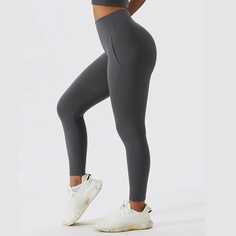 OEM Polyamide Leggings Women Four Way Stretch Skin Tight Leggings Pants Wholesale Athletic Leggings With High Waistband