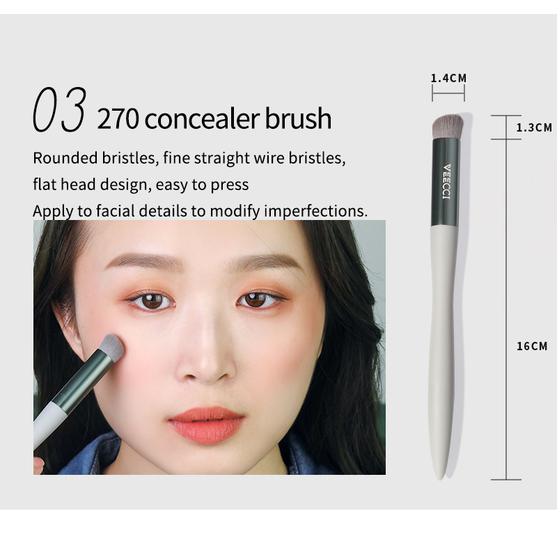 2023VEECCI brand High Quality Makeup Brush Set  Makeup Brush for Foundation Blush Concealer Make up brush set