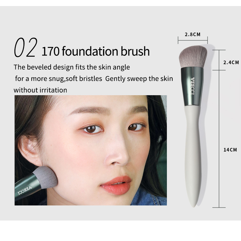 2023VEECCI brand High Quality Makeup Brush Set  Makeup Brush for Foundation Blush Concealer Make up brush set