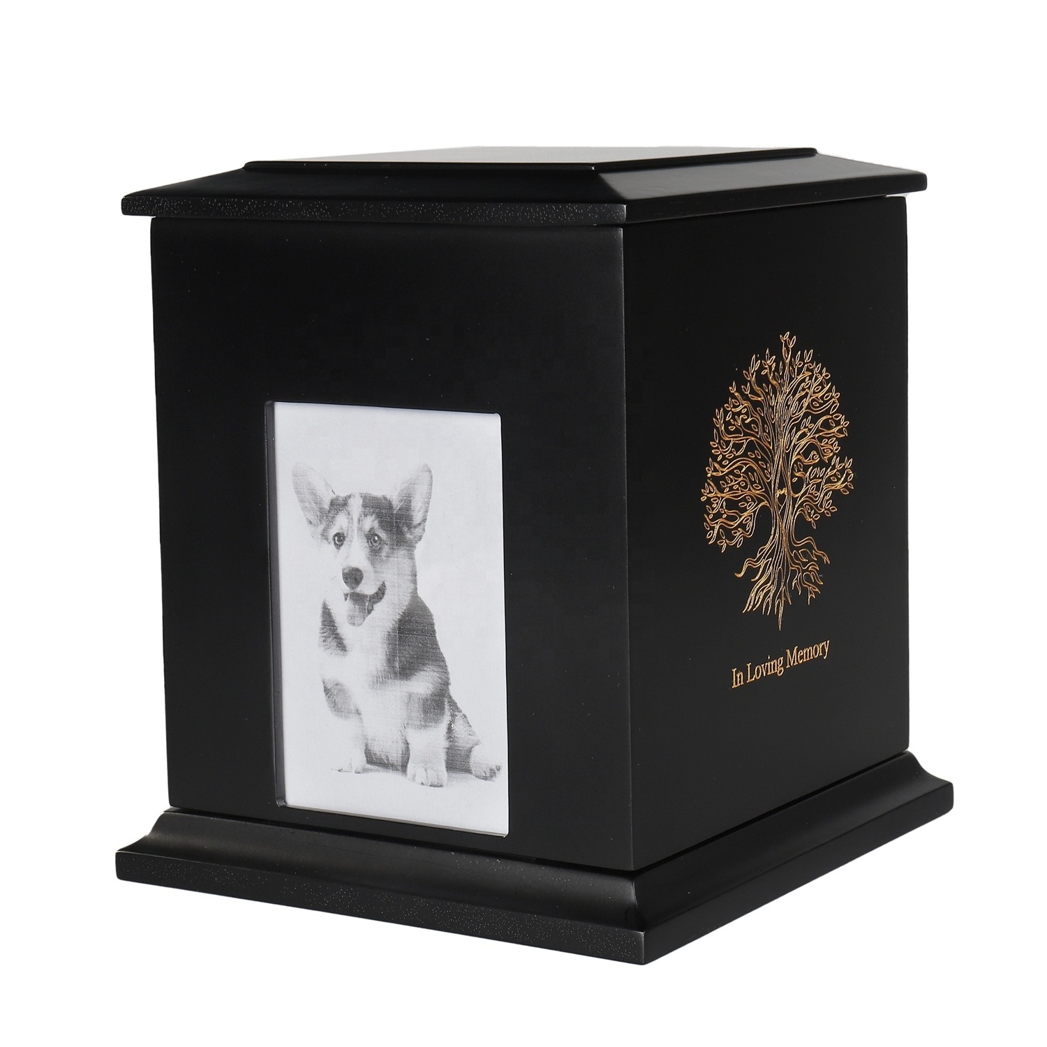 Manufacturer Wholesale Custom Luxury Design Solid Wood Custom Pet Urns for Ashes