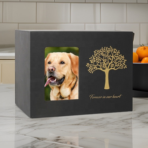 Top Sales Wood Pet Urn Box Custom Photo Cremation Large Human Urn Ashes Adult