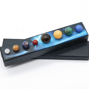 eight planets crystal balls Eight planets in the solar system crystal agate jade material planet ore specimen boxed ball