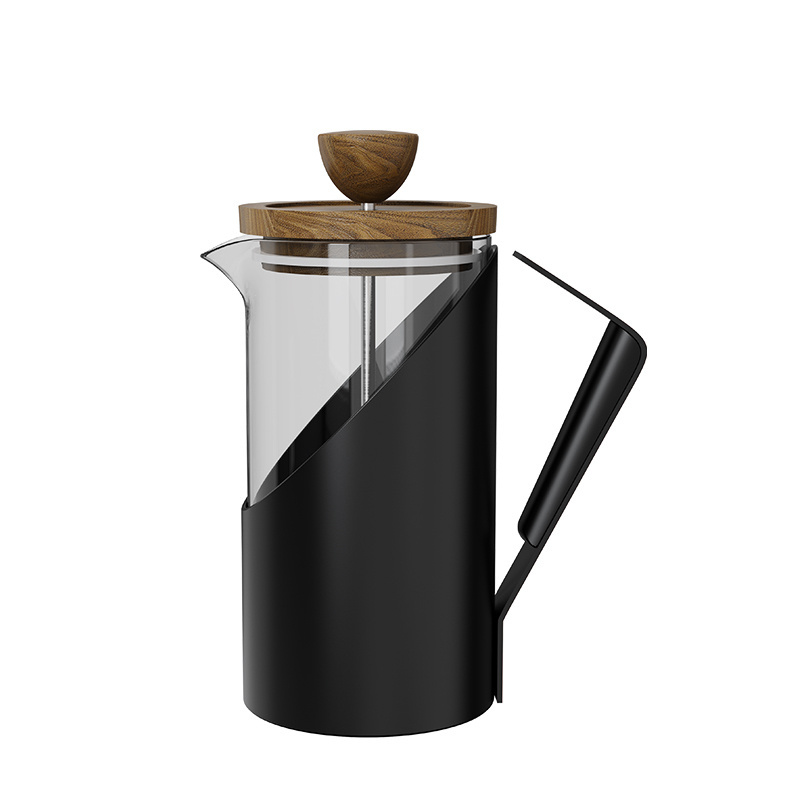 DHPO Stainless Steel Espresso Coffee Maker French Coffee Press Glass Press French Double Wall Borosilicate Glass