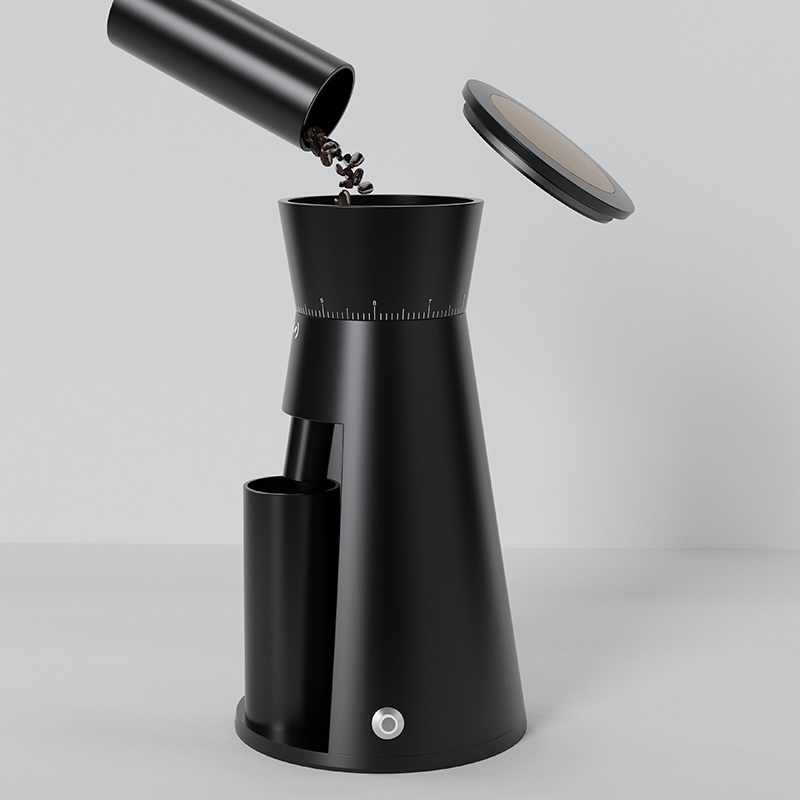 DHPO Professional Wireless Espresso Coffee Grinder Machine Aluminum Alloy Conical Burr Electric Coffee Bean Grinder