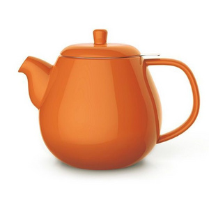 1300ml orange big teapot with infuser ceramic tea pot kettle