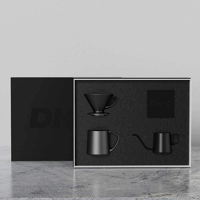 DHPO Vigor-Elite Series Ceramic 450ml Pour Over Coffee Maker Set Dripper Mug Coffee Kettle High Standard for Business Gift