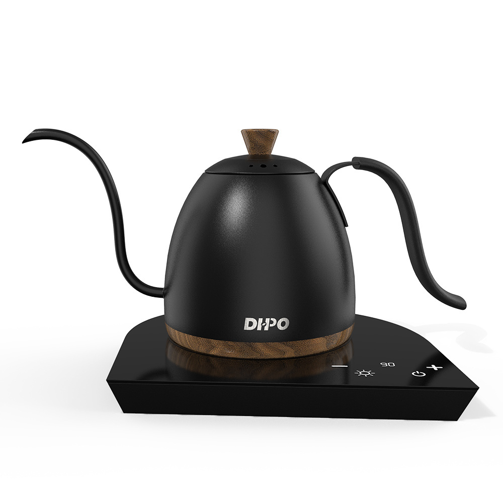 DHPO Portable Gooseneck Cordless Design Coffee Drip Kettle Control Water Boiler Kettle Coffee Electric Hand Drip Coffee Kettle