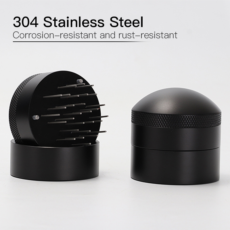 New Customized 51/53/58mm Espresso Coffee Needle Distributor Tamper Maker Barista Accessories