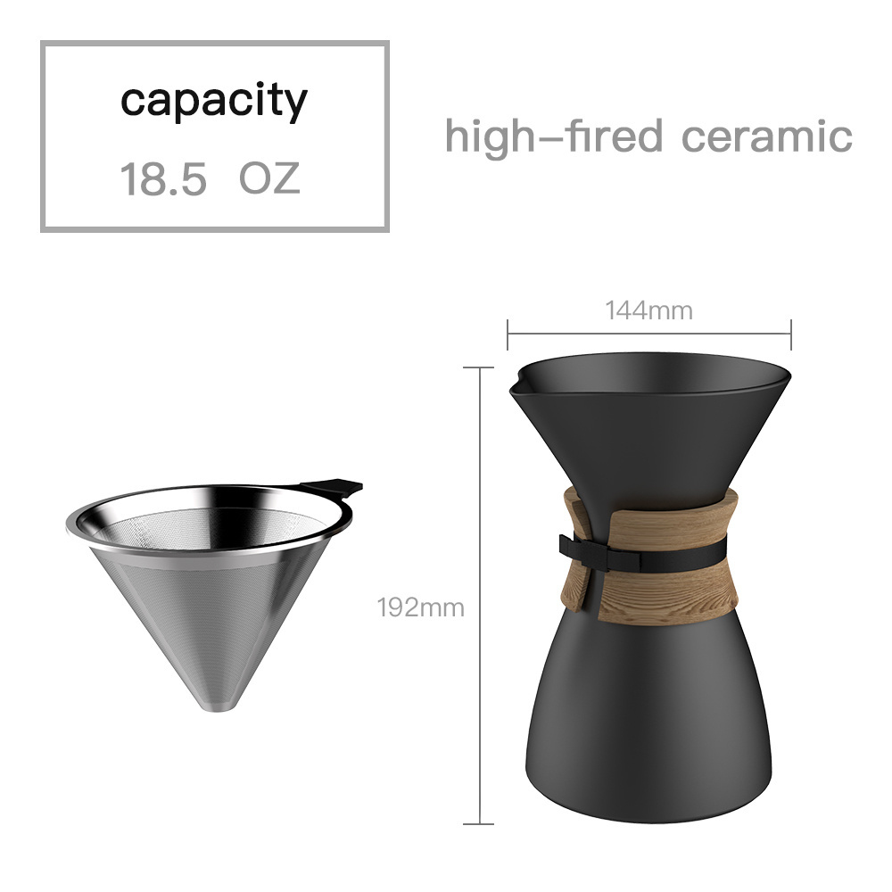 DHPO New Design Pour Over Drip Set Coffee Brewer Maker Stainless Steel Coffee Servers Kettle Tea Kettle With Coffee Brewer