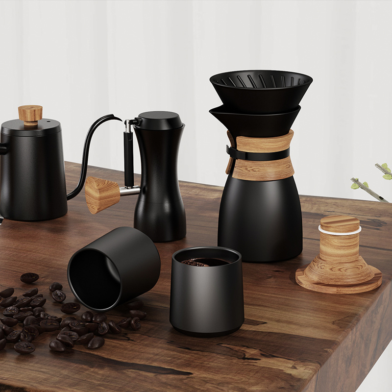 Wholesale Trending Products 2023 New Arrivals DHPO Ceramic Pour Over Coffee Maker Gift Set Matte Coffee Dripper and Server Set