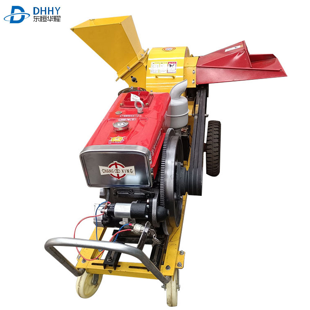 Farm use Small Mobile Diesel Wood Chipper Machine Retail  32hp Diesel engine green waste shredder crusher