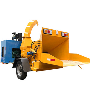 China commercial automatic feeding wood chips machine 8 inch wood  branch leaf chipper shredder wood for sale