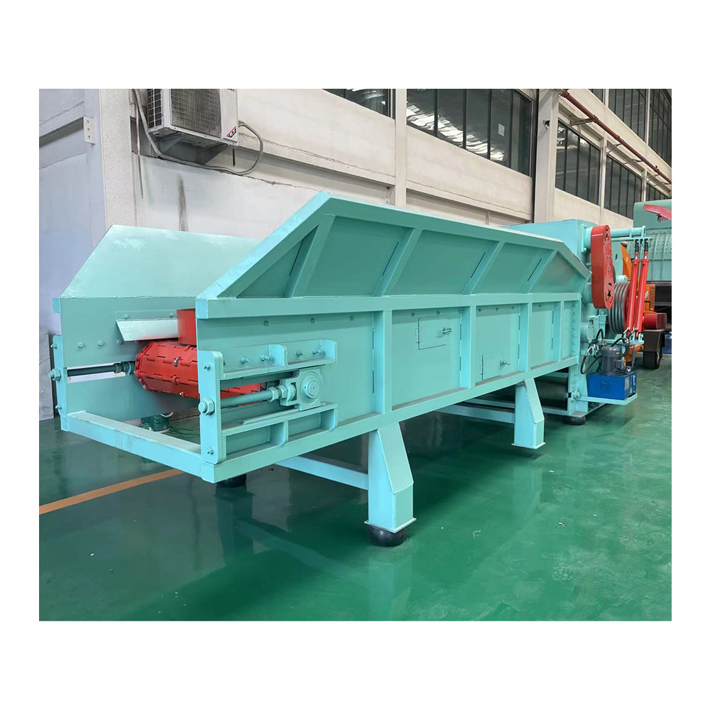 Big horizontal wood grinder pallet wood chipper crusher machine wood waste horizontal grinder with automatic feed